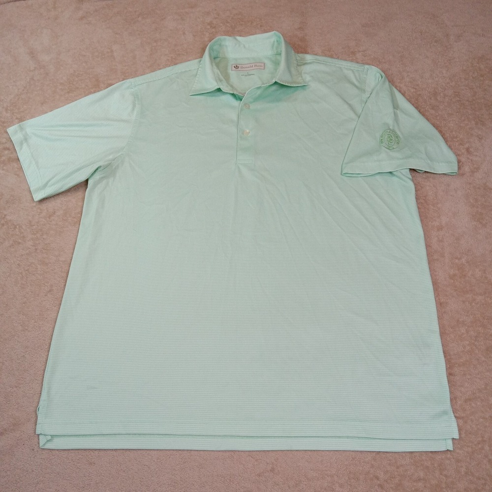 Donald Ross Short Sleeve Golf Polo Shirt Men's Large Green